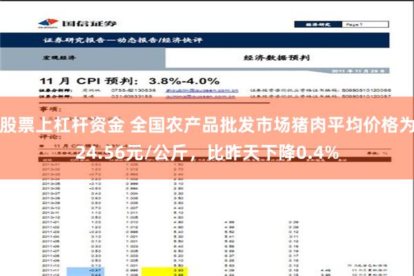 股票上杠杆资金 全国农产品批发市场猪肉平均价格为24.56元/公斤，比昨天下降0.4%